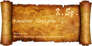 Kandler Szelina névjegykártya